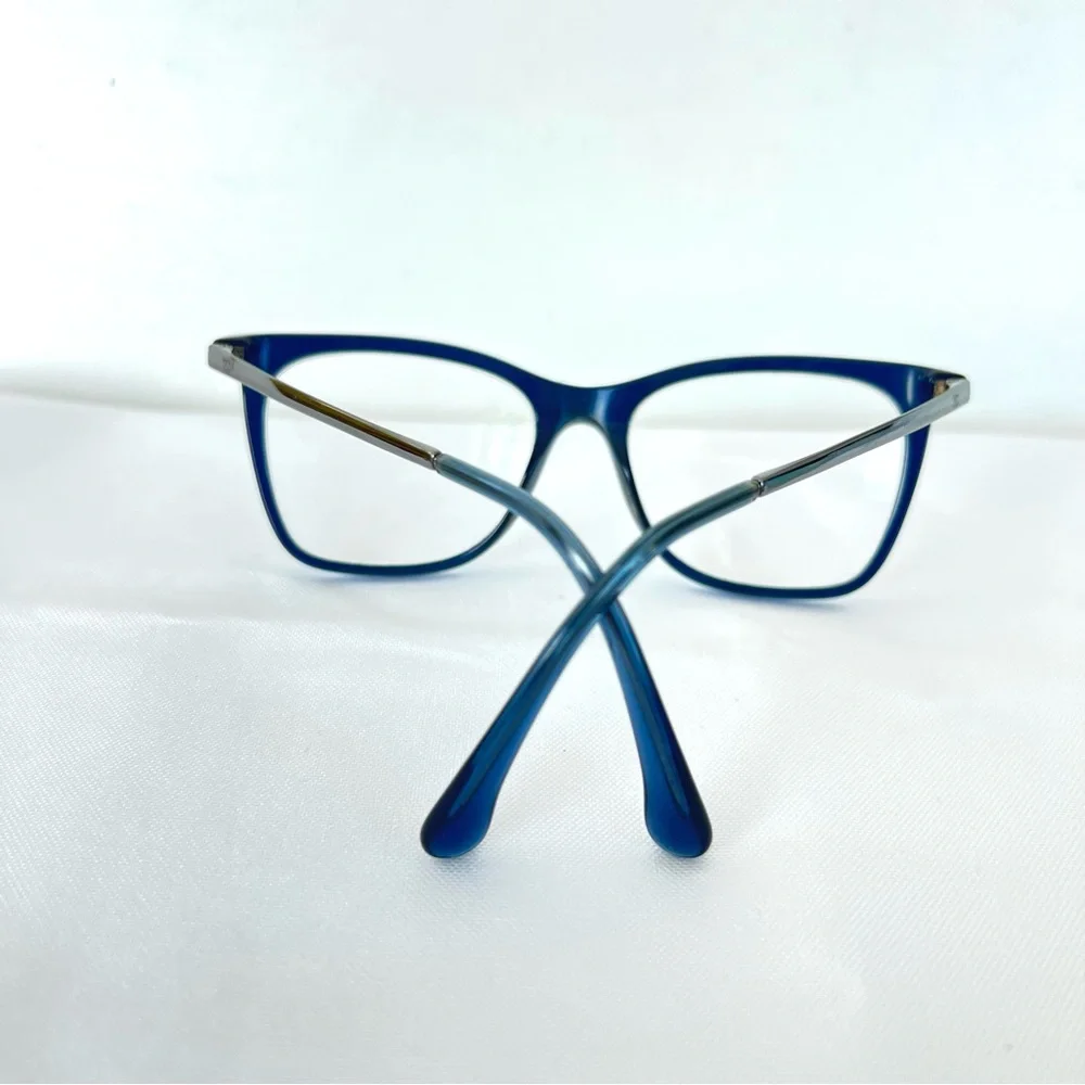 CHANEL 3379 c.508 Cats Eye Frames Dark Blue Transparent Prescription Eyeglasses